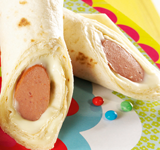 Wraps à la saucisse pour les enfants