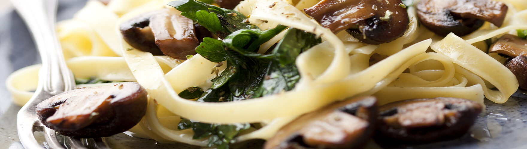 Pappardelle pasta with mushrooms and ERU à la Truffe