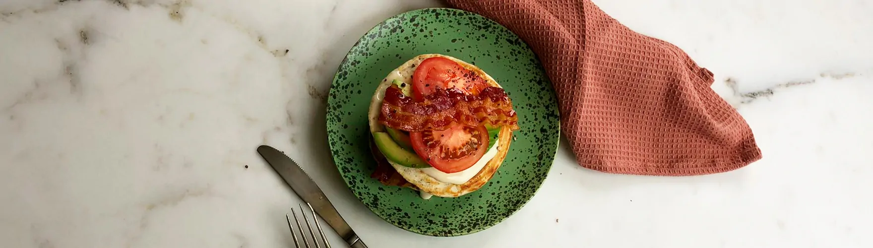 BLT Ontbijt pannenkoekjes met roomzachte smeerkaas