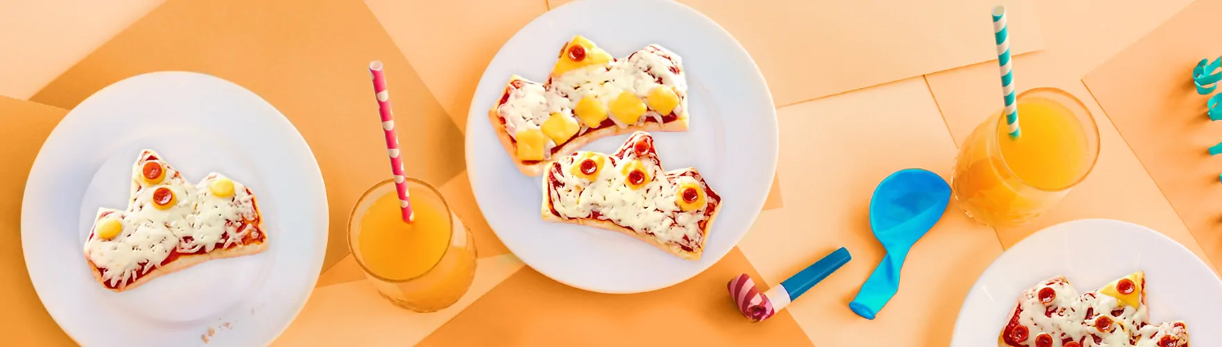 Koninklijke pizzakroontjes met roomzachte smeerkaas