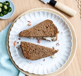 Tuna Melt sandwich met magere kaas